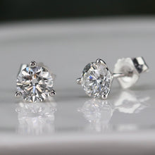 Load image into Gallery viewer, Lab grown 1.16ctw F-G/SI Diamond studs in 14k white gold