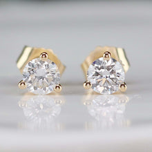 Load image into Gallery viewer, SPECIAL PRICING!  Lab grown .60ctw F-G/SI Diamond studs in 14k yellow gold