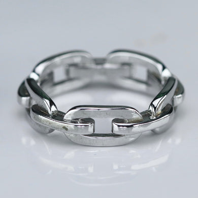 Sterling silver paperclip band