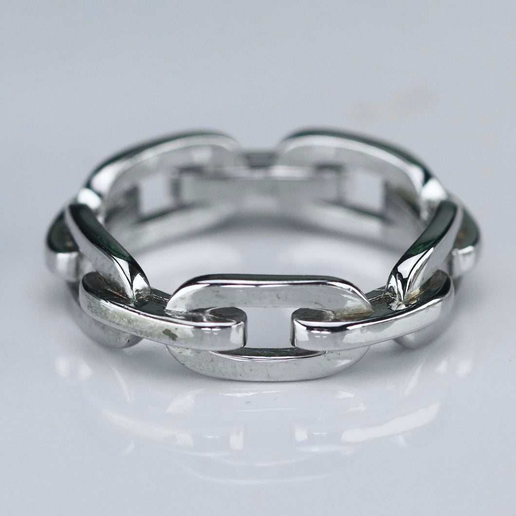 Sterling silver paperclip band