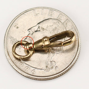 RESERVED FOR H: Vintage small yellow gold swivel dog clip