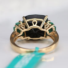 Load image into Gallery viewer, Onyx and malachite ring in 14k yellow gold by Effy