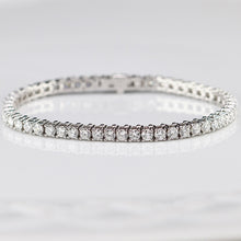 Load image into Gallery viewer, SPECIAL: Approx 7ctw Lab Grown Diamond tennis bracelet in 14k white gold