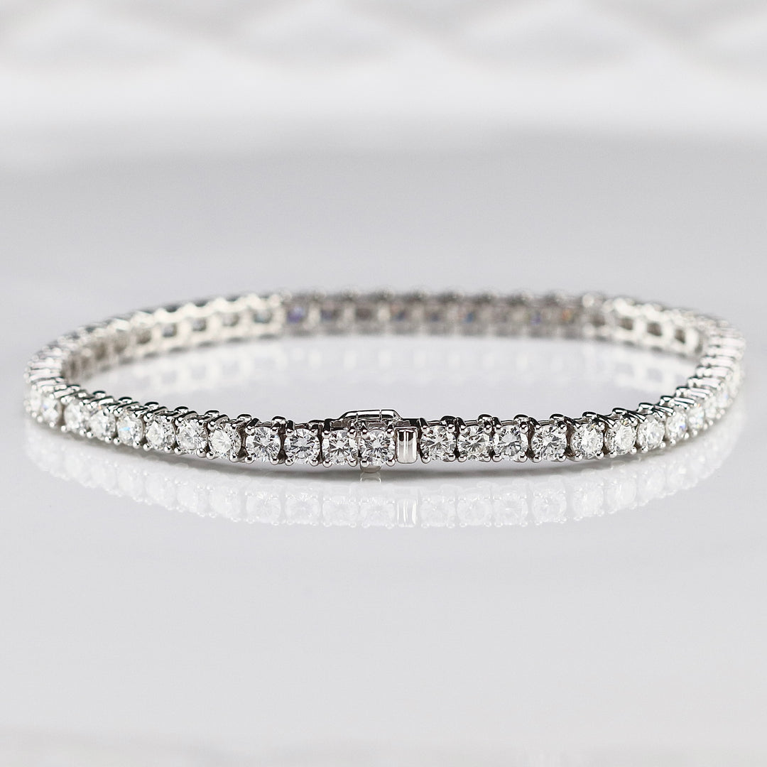 SPECIAL: Approx 7ctw Lab Grown Diamond tennis bracelet in 14k white gold