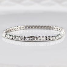 Load image into Gallery viewer, SPECIAL: Approx 7ctw Lab Grown Diamond tennis bracelet in 14k white gold