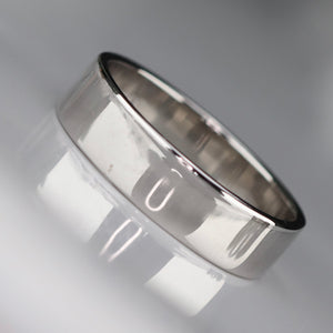 Sterling silver plain polished band