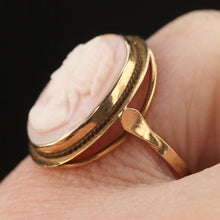 Load image into Gallery viewer, Vintage cameo ring in 14k yellow gold from Manor Jewels