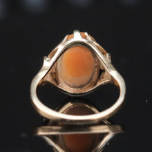 Load image into Gallery viewer, Vintage yellow gold cameo ring