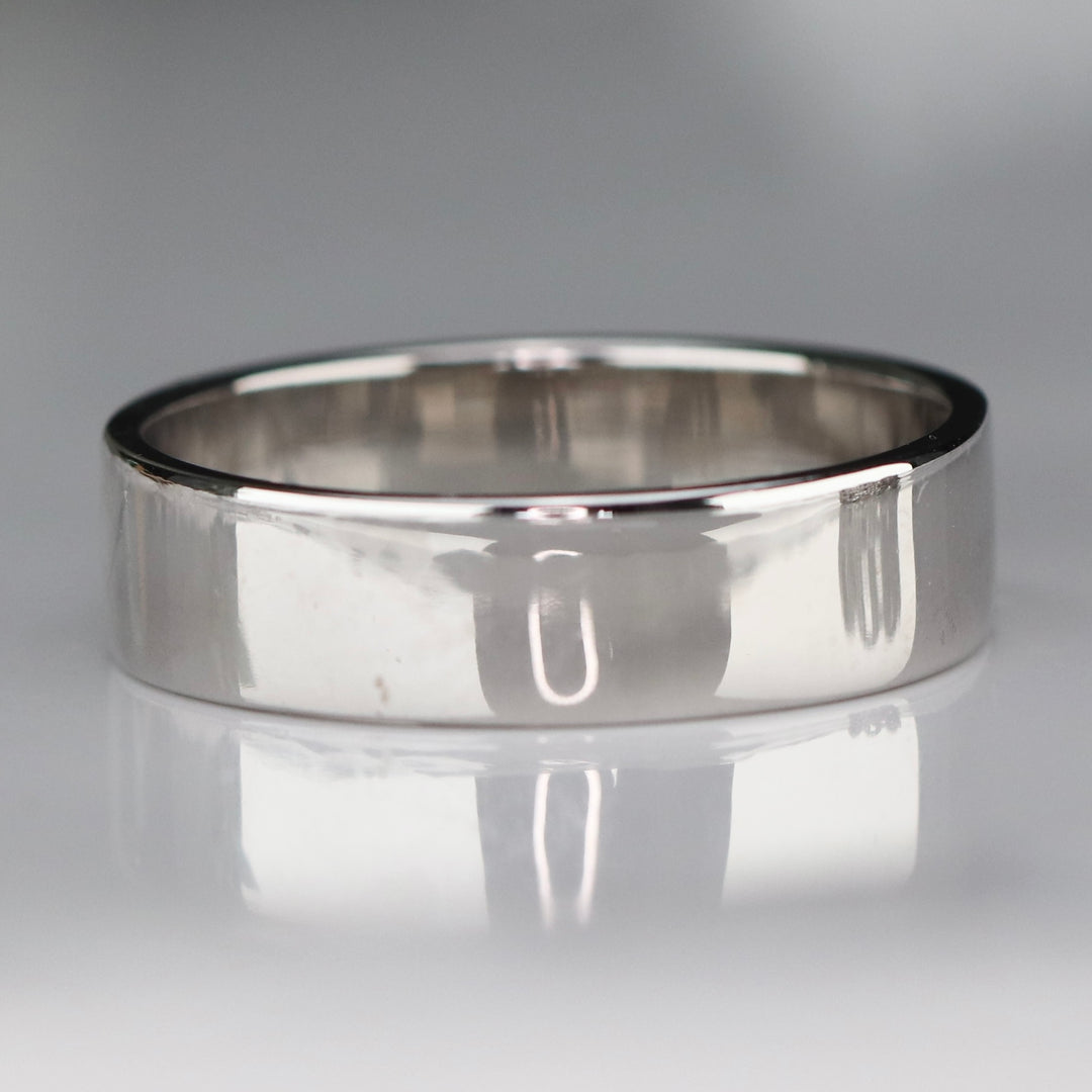 Sterling silver plain polished band