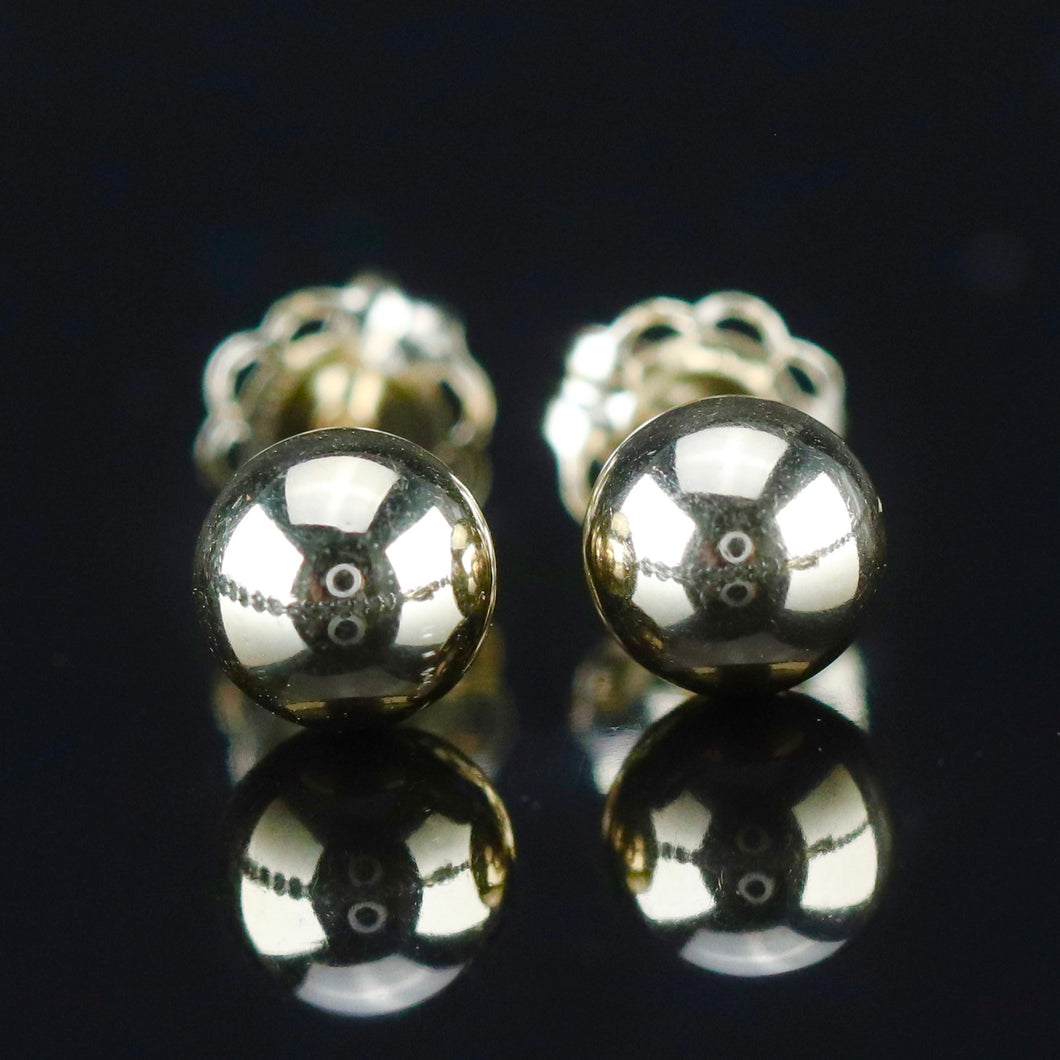 14k yellow 5mm ball studs