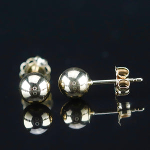 14k yellow 5mm ball studs