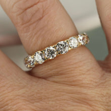 Load image into Gallery viewer, Lab grown 4ctw diamond eternity band ring in 14k yellow gold