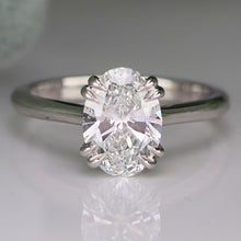 Load image into Gallery viewer, MANOR ROYAL:  The Ophelia - 1.92ct lab grown oval diamond ring in 14k white gold D/VVS2