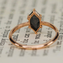 Load image into Gallery viewer, Salt and pepper diamond ring in 14k rose gold from Manor Jewels.