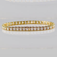 Load image into Gallery viewer, SPECIAL: Approx 10ctw Lab Grown Diamond tennis bracelet in 14k yellow gold