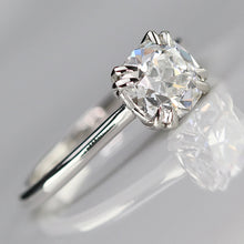 Load image into Gallery viewer, MANOR ROYAL: The Sophia - Antique cushion cut 1.54ct lab grown diamond ring in 14k white gold