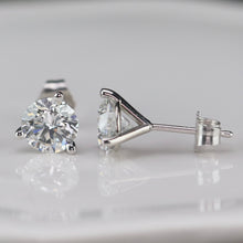 Load image into Gallery viewer, Lab grown 2.19ctw Diamond studs in 14k white gold