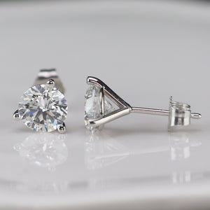 Lab grown 2.19ctw Diamond studs in 14k white gold