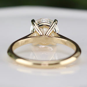 MANOR ROYAL: The Alice - Certed Lab grown 2.09ct Diamond ring in 14k yellow gold