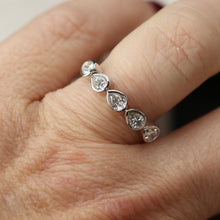 Load image into Gallery viewer, Lab grown 5 stone diamond band ring in 14k white gold