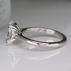 MANOR ROYAL:  The Ophelia - 1.92ct lab grown oval diamond ring in 14k white gold D/VVS2