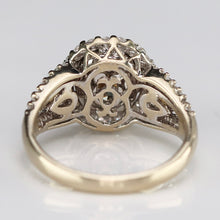 Load image into Gallery viewer, Estate 2.98ctw Natural yellow and white diamond ring in 18k white gold