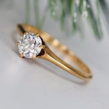 Load image into Gallery viewer, Vintage old european cut OEC diamond ring in 14k yellow gold from Manor Jewels