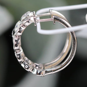 SPECIAL!  Lab Grown 1.50ctw diamond hoops in 14k white gold