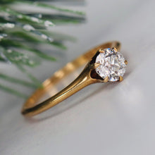 Load image into Gallery viewer, Vintage old european cut OEC diamond ring in 14k yellow gold from Manor Jewels