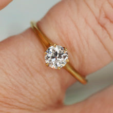 Load image into Gallery viewer, Vintage old european cut OEC diamond ring in 14k yellow gold from Manor Jewels