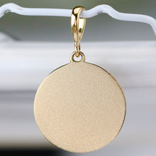 Load image into Gallery viewer, Leo medallion pendant with lion and diamonds in 14k yellow gold