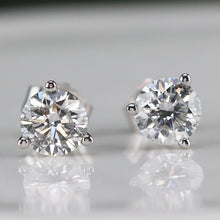 Load image into Gallery viewer, Lab grown 1.16ctw F-G/SI Diamond studs in 14k white gold