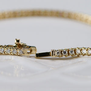 2ctw Lab Grown Diamond tennis bracelet in 14k yellow or white gold