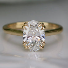 Load image into Gallery viewer, MANOR ROYAL:  The Ophelia - 1.93ct lab grown oval diamond ring in 14k yellow gold D/VVS2