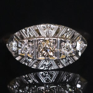 Vintage diamond ring in 14k gold from Manor Jewels