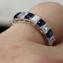 Load image into Gallery viewer, MANOR ROYAL: The Diana - Lab grown saphire and diamond ring in 14k white gold