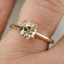 Load image into Gallery viewer, Triple Ideal AGS Antique Cushion cut 1.553ct P SI1 diamond ring in 14k