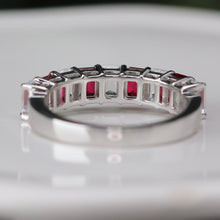 Load image into Gallery viewer, MANOR ROYAL: The Sarah - Lab grown ruby and diamond ring in 14k white gold