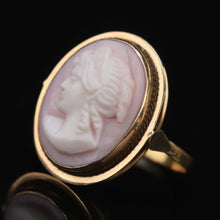 Load image into Gallery viewer, Vintage cameo ring in 14k yellow gold from Manor Jewels