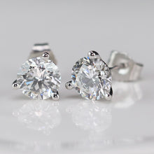 Load image into Gallery viewer, Lab grown 2.19ctw Diamond studs in 14k white gold