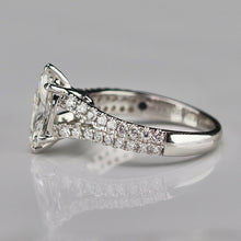 Load image into Gallery viewer, Vera Wang Designer Lab Grown Marquise diamond ring in 14k white gold