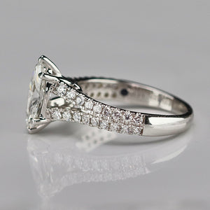 Vera Wang Designer Lab Grown Marquise diamond ring in 14k white gold