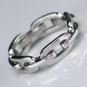 Sterling silver paperclip band