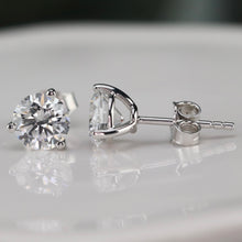 Load image into Gallery viewer, Lab grown 2ctw F/VS Diamond studs in 14k white gold