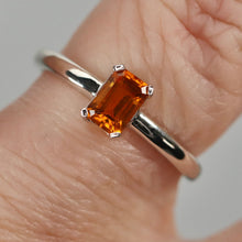 Load image into Gallery viewer, Citrine solitaire ring in white gold