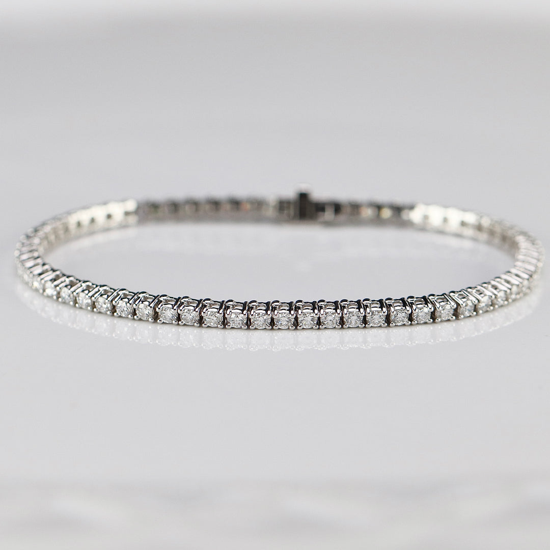 SPECIAL: Approx 3ctw Lab Grown Diamond tennis bracelet in 14k white gold