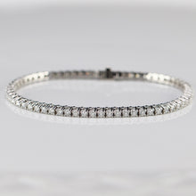 Load image into Gallery viewer, Approx 3ctw Lab Grown Diamond tennis bracelet in 14k white gold