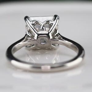 MANOR ROYAL: The Victoria -4.43ct Asscher cut lab grown diamond ring in platinum