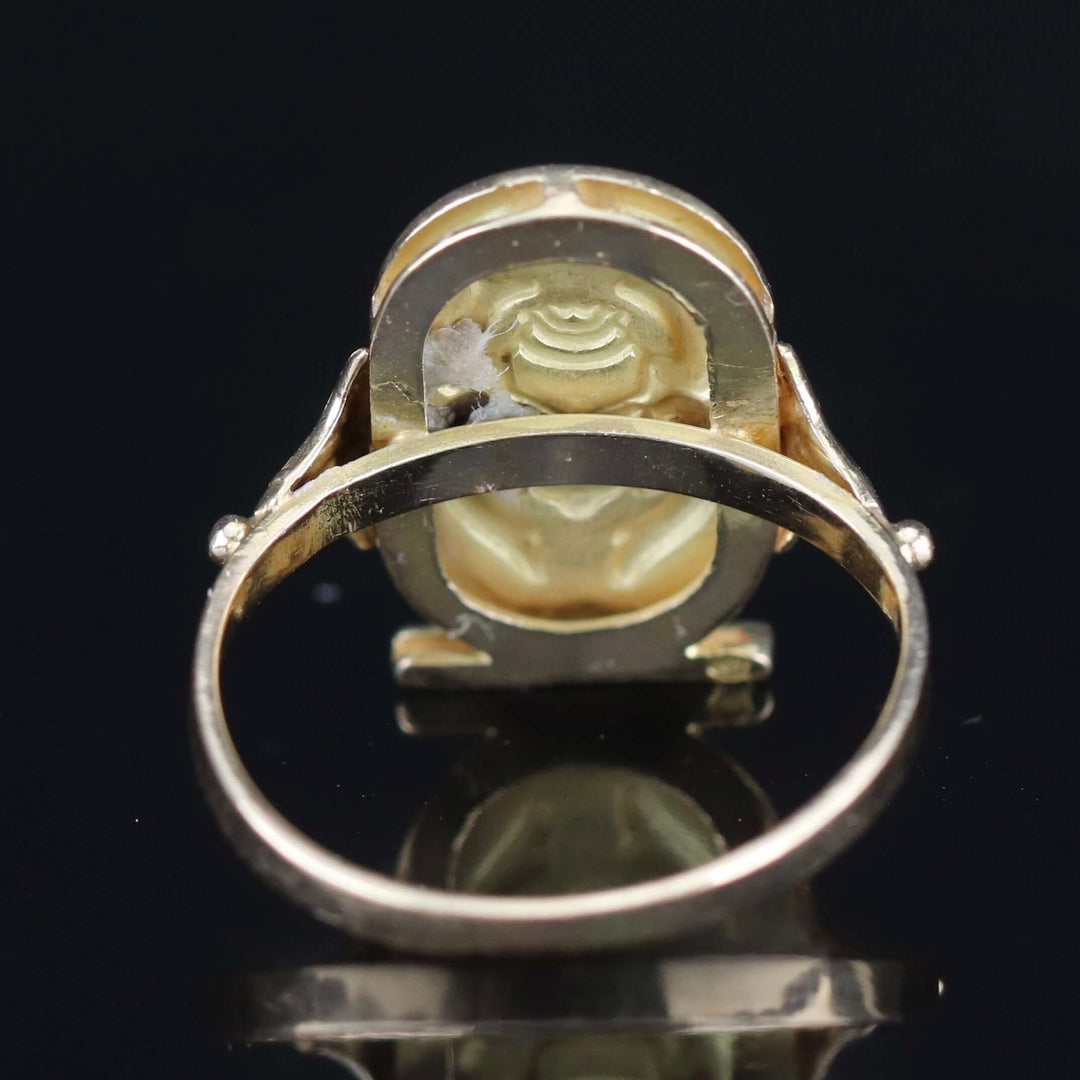 Scarab ring in 18k yellow gold