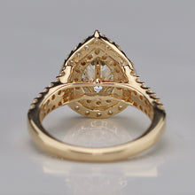 Load image into Gallery viewer, Vera Wang Designer Lab Grown pear diamond ring in 14k yellow gold